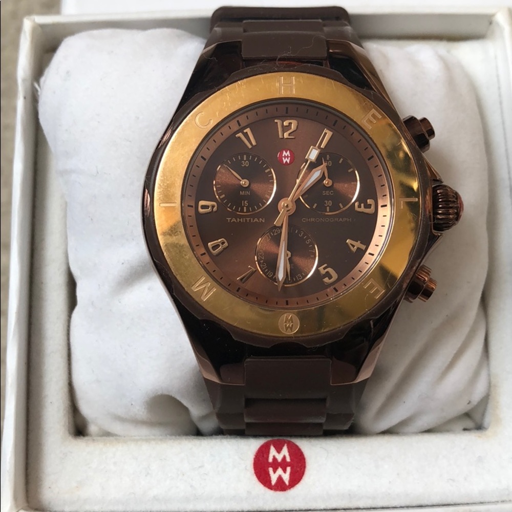 Chocolate Brown Michele watch!